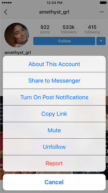 инстаграм информация об аккаунте 2018