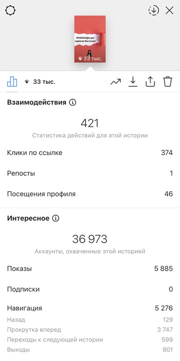 как добавить ссылку на сайт в Инстаграм Сторис - клики по ссылке